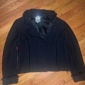 ST. JOHN COUTURE  black thick blazer/jacket